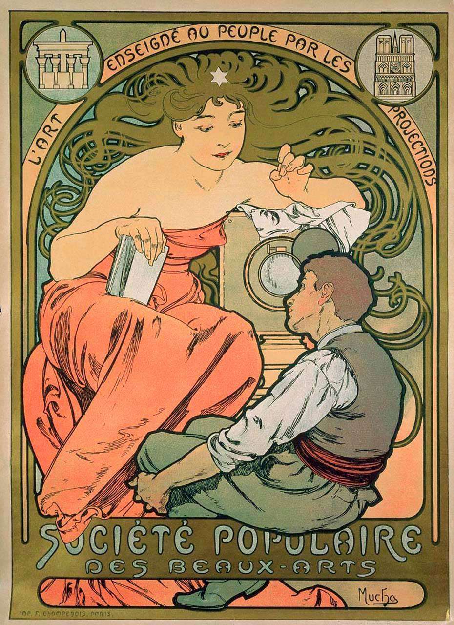 Фотообои в интерьере альфонс мариа муха – обложка  8-171 фото