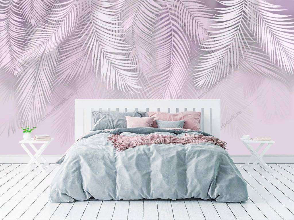 Фотообои в интерьере фоновые листья  10-768 фото