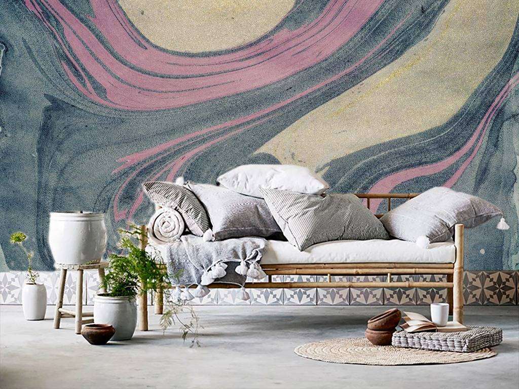 Фотообои в интерьере рисунок песком  9-959 фото