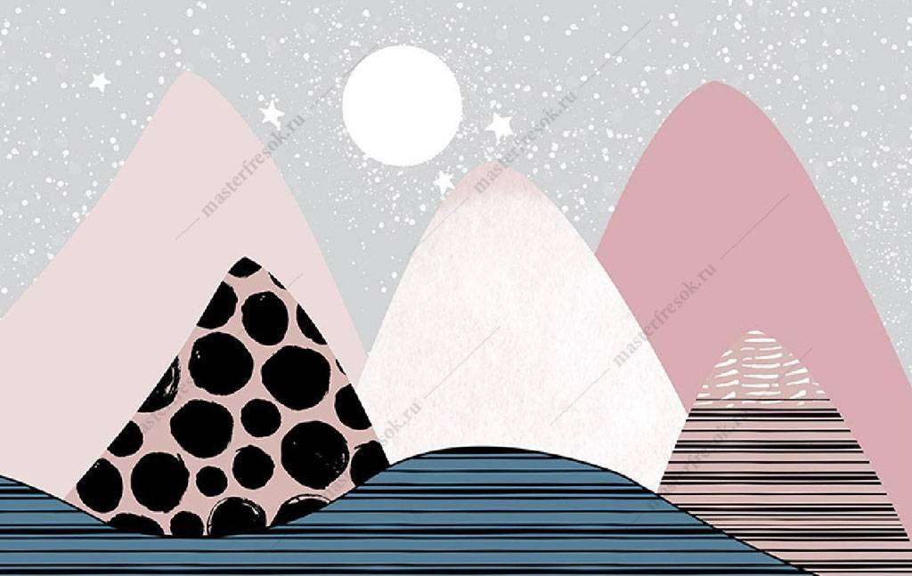 Фотообои в интерьере пятнистые горы  15-984 фото