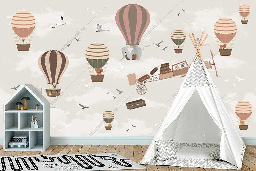 Фотообои Воздушный шар в полете  12-947