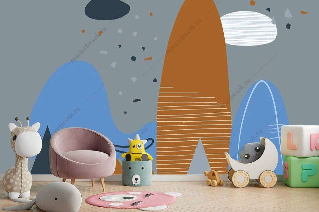 Фотообои в интерьере горы наклейки  14-101 фото