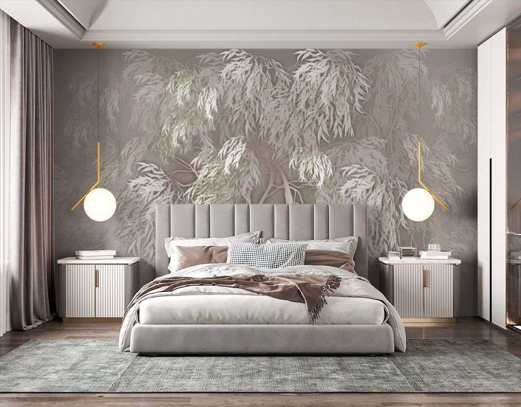 Фотообои в интерьере плакучая ивушка  13-488 фото