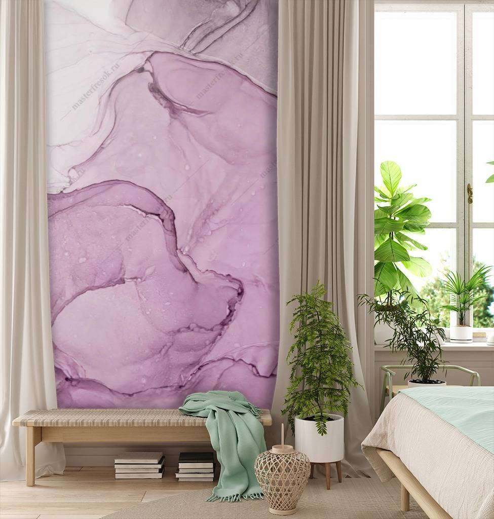 Фотообои Флюид арт розовая абстракция  9-1046