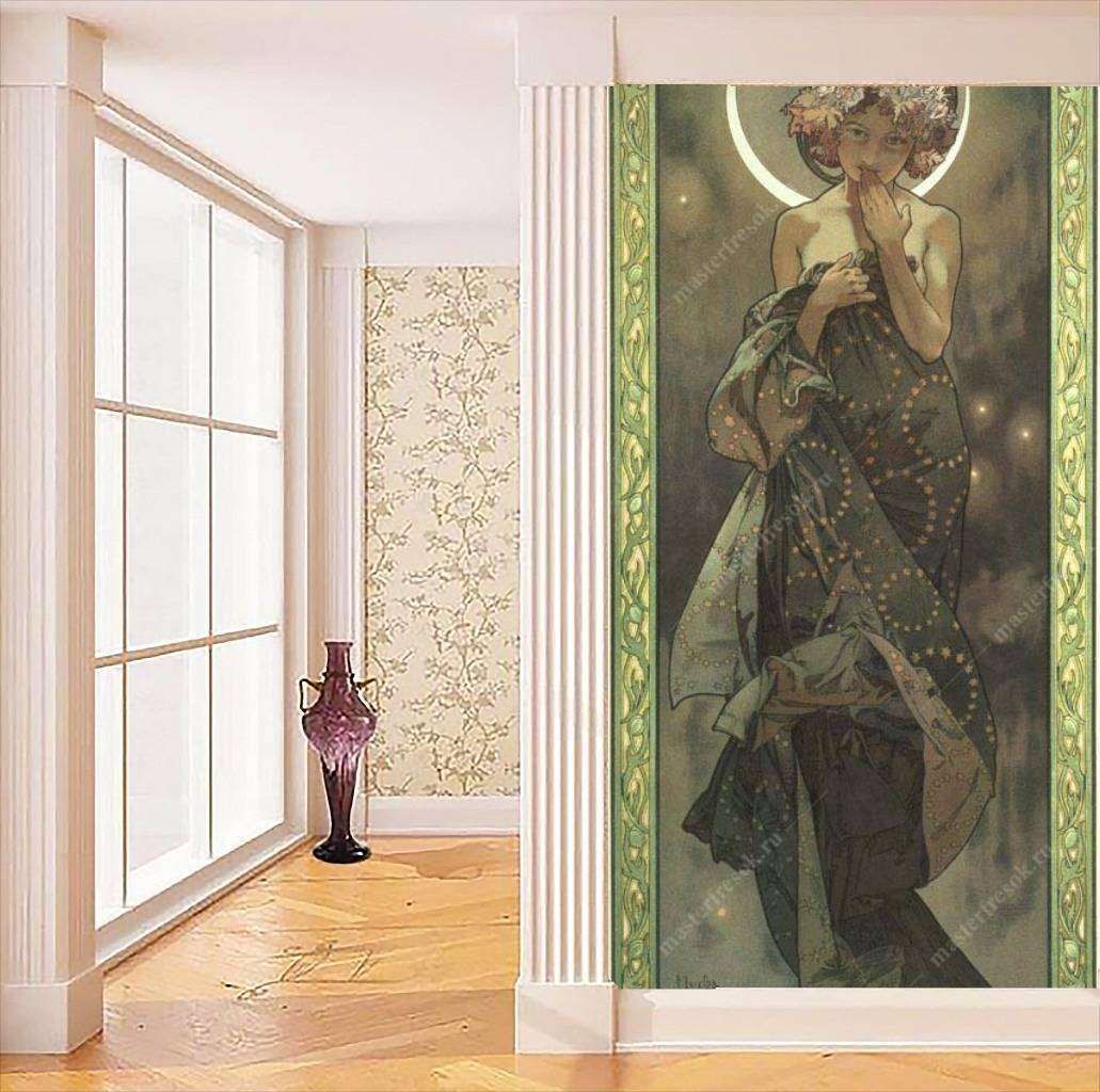 Фотообои в интерьере альфонс мариа муха – луна  8-186 фото