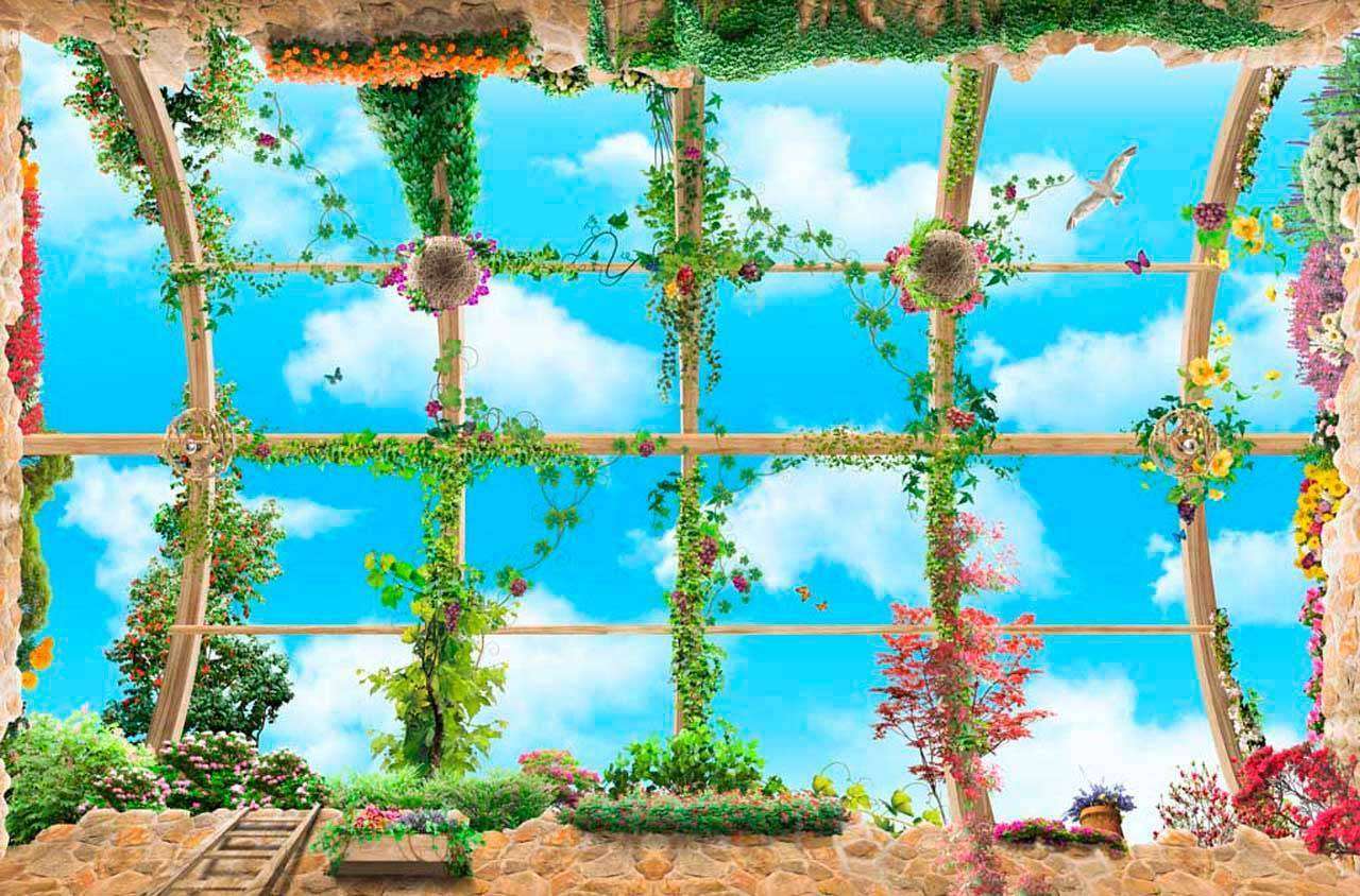 Фотообои в интерьере средиземноморская терраса  11-046 фото