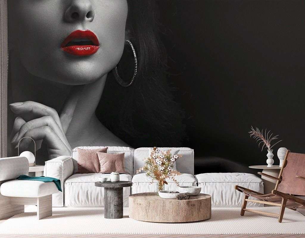 Фотообои в интерьере женщина вамп  9-1766 фото