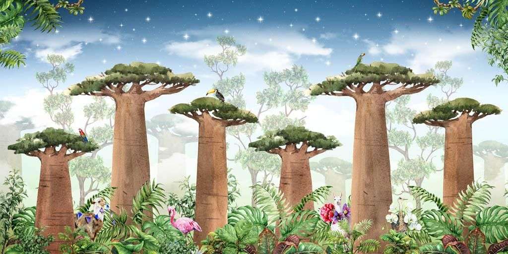 Фотообои в интерьере большие секвойи  14-149 фото