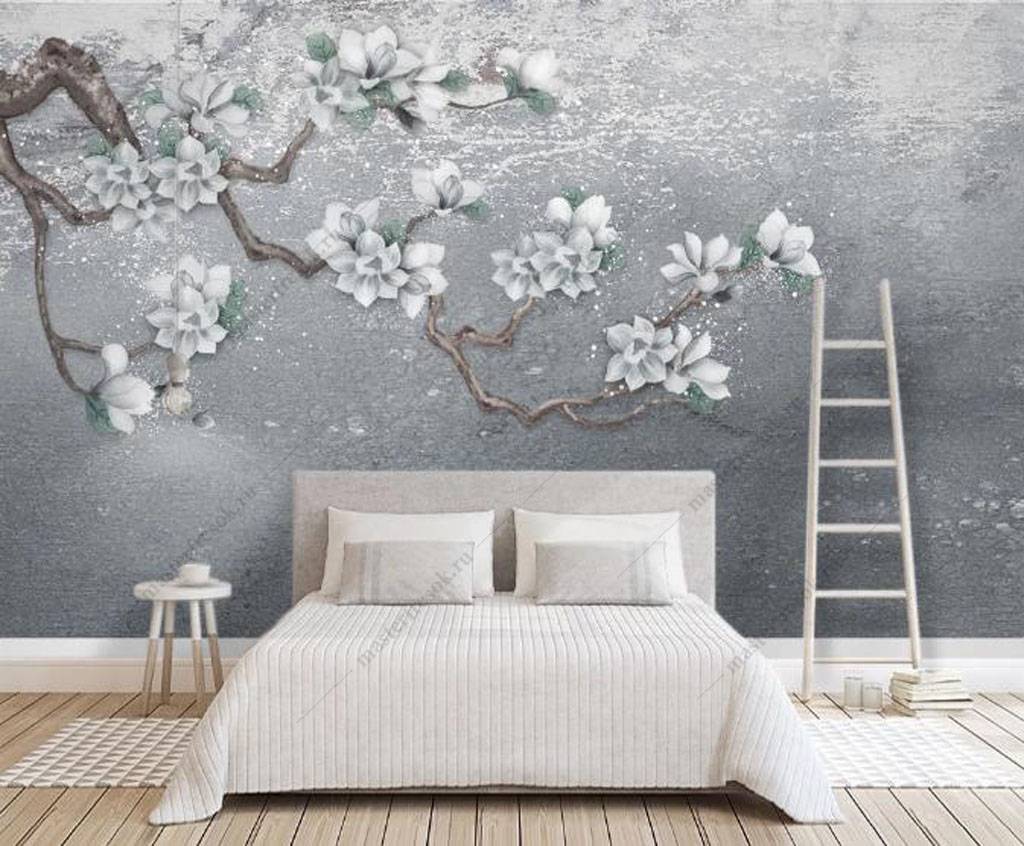 Фотообои Белые цветочки  15-869