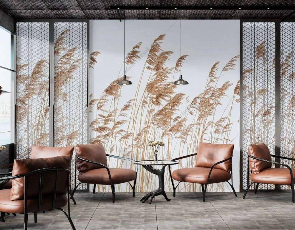 Фотообои в интерьере колосья  9-1786 фото