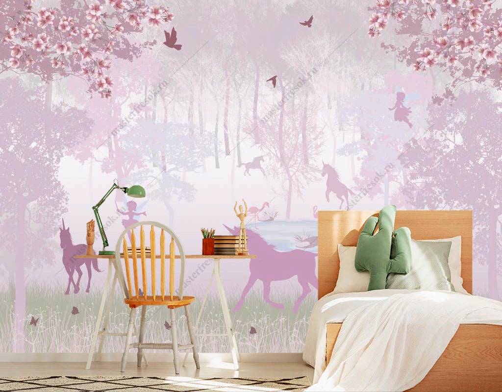 Фотообои Розовый лес  14-144