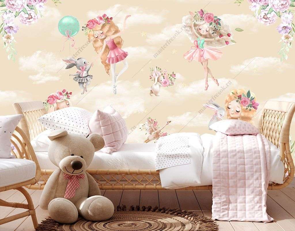 Фотообои в интерьере красивые феи  14-424 фото