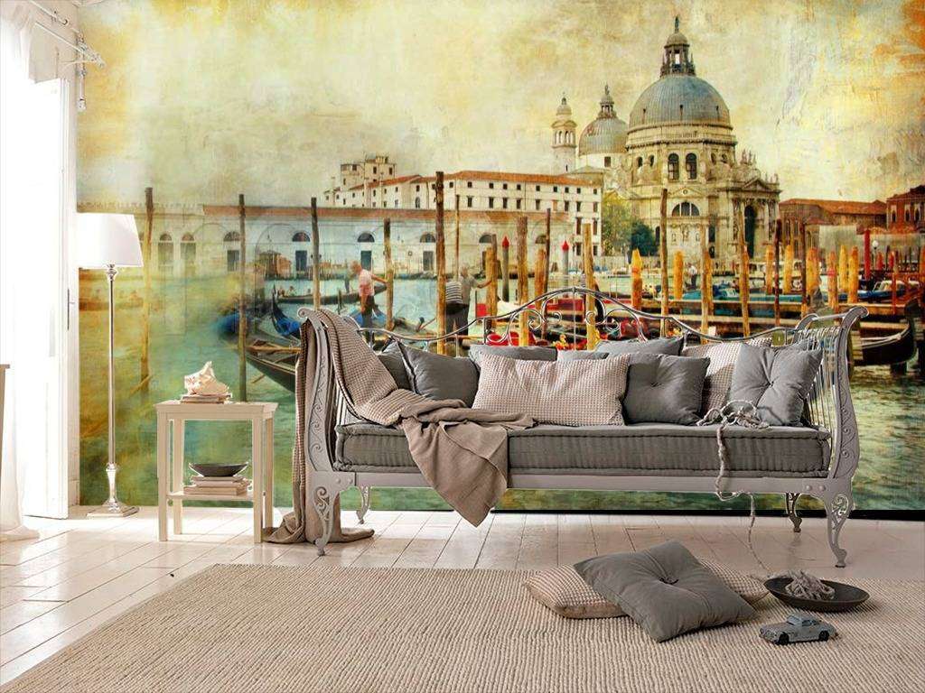 Фотообои Бесшовные обои на стену:  Набережная Венеции. Артикул: 11-038  