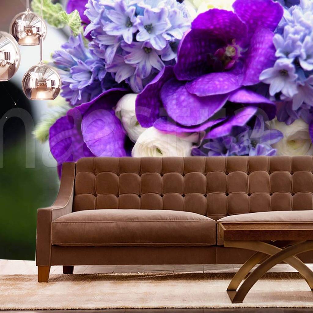 Фотообои Букет сиреневых полевых цветов  3-168