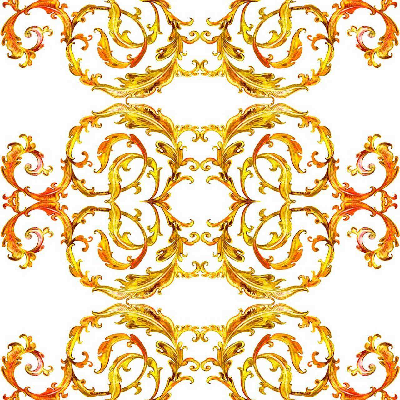 Фотообои в интерьере орнамент золото 1  9-126 фото