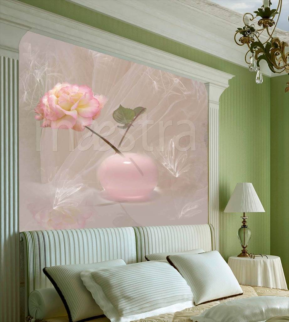 Фотообои Нежная роза в вазе  2-112