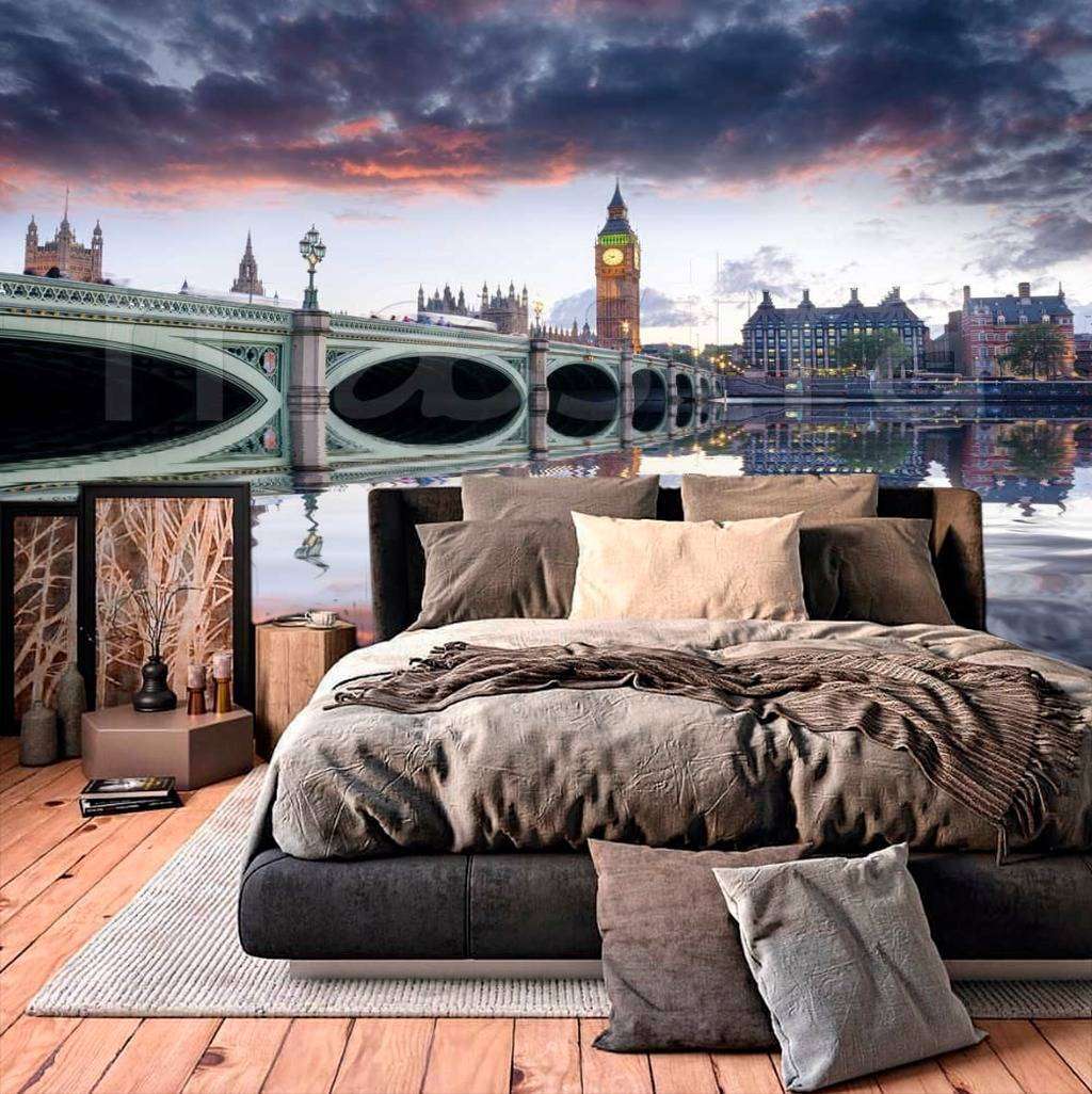 Фотообои в интерьере тучи нависшие над лондоном  9-492 фото