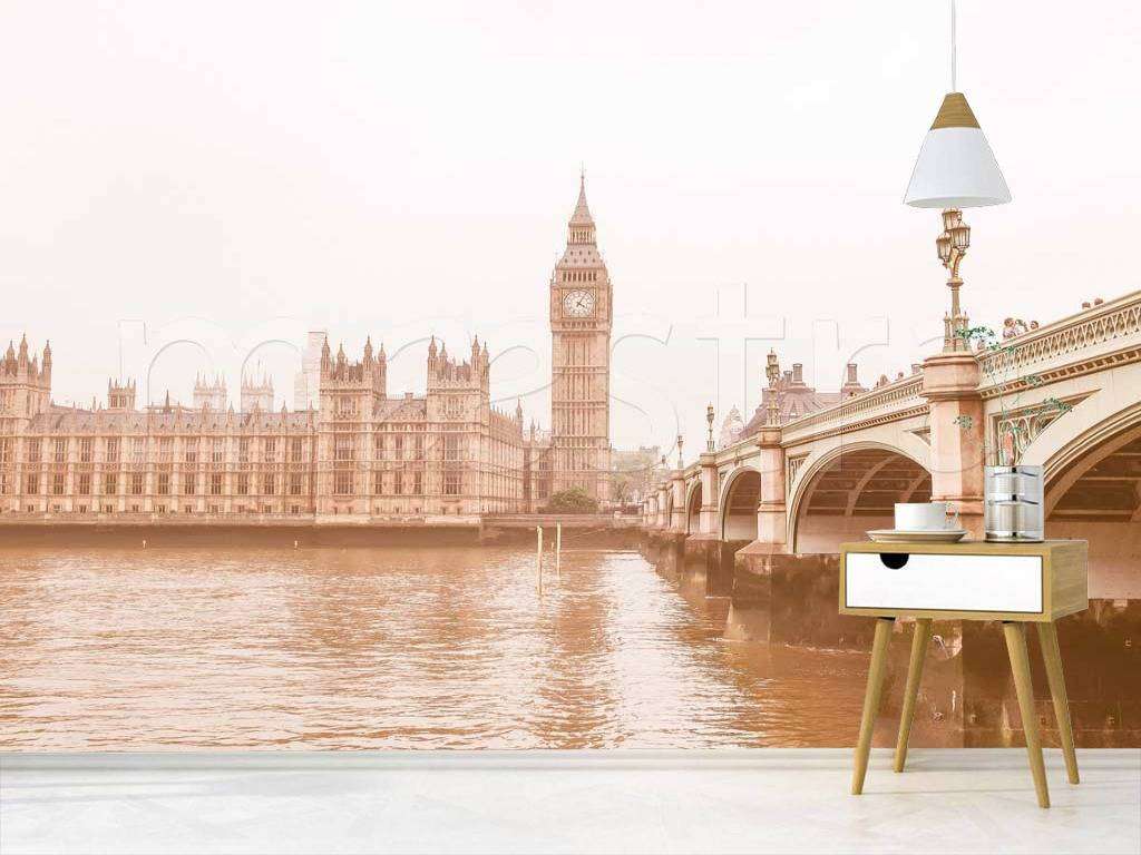 Фотообои в интерьере лондон светлый  9-447 фото