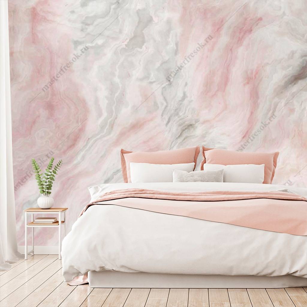 Фотообои Флюид арт розовый мрамор  9-1003