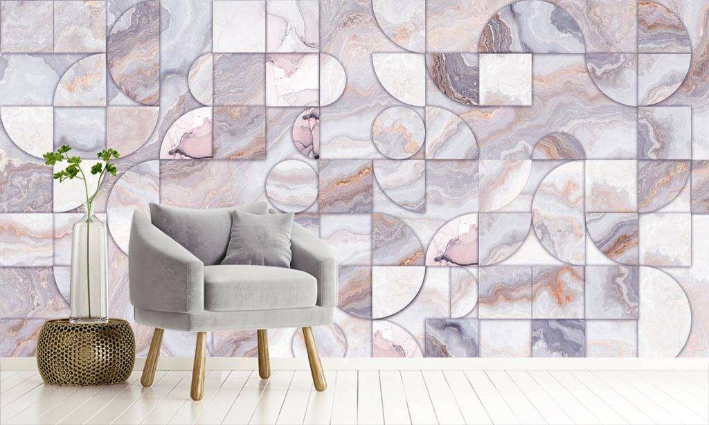Фотообои в интерьере абстракция в мраморе  13-078 фото