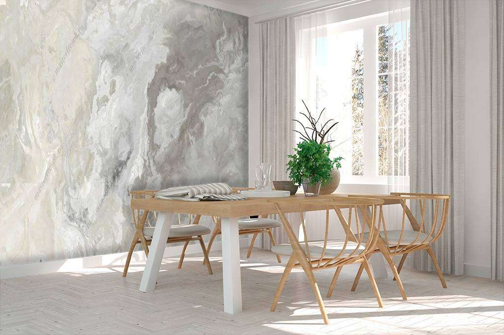 Фотообои в интерьере серый мрамор  9-1070 фото