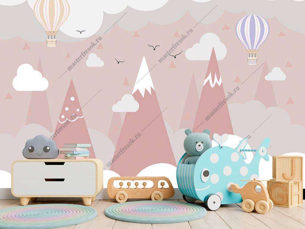 Фотообои Бесшовные обои на стену:  Розовые горы. Артикул: 14-043  