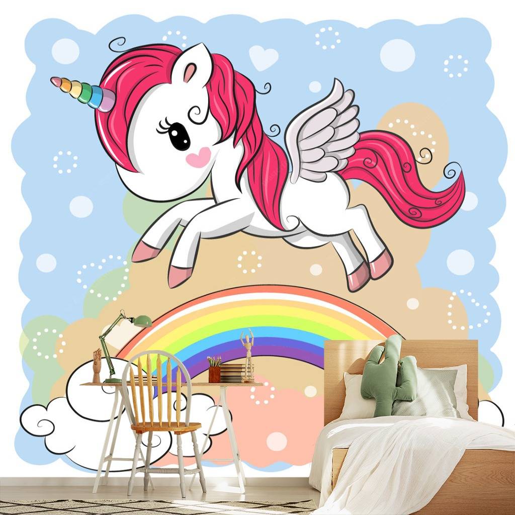 Фотообои Единорог и радуга  12-599
