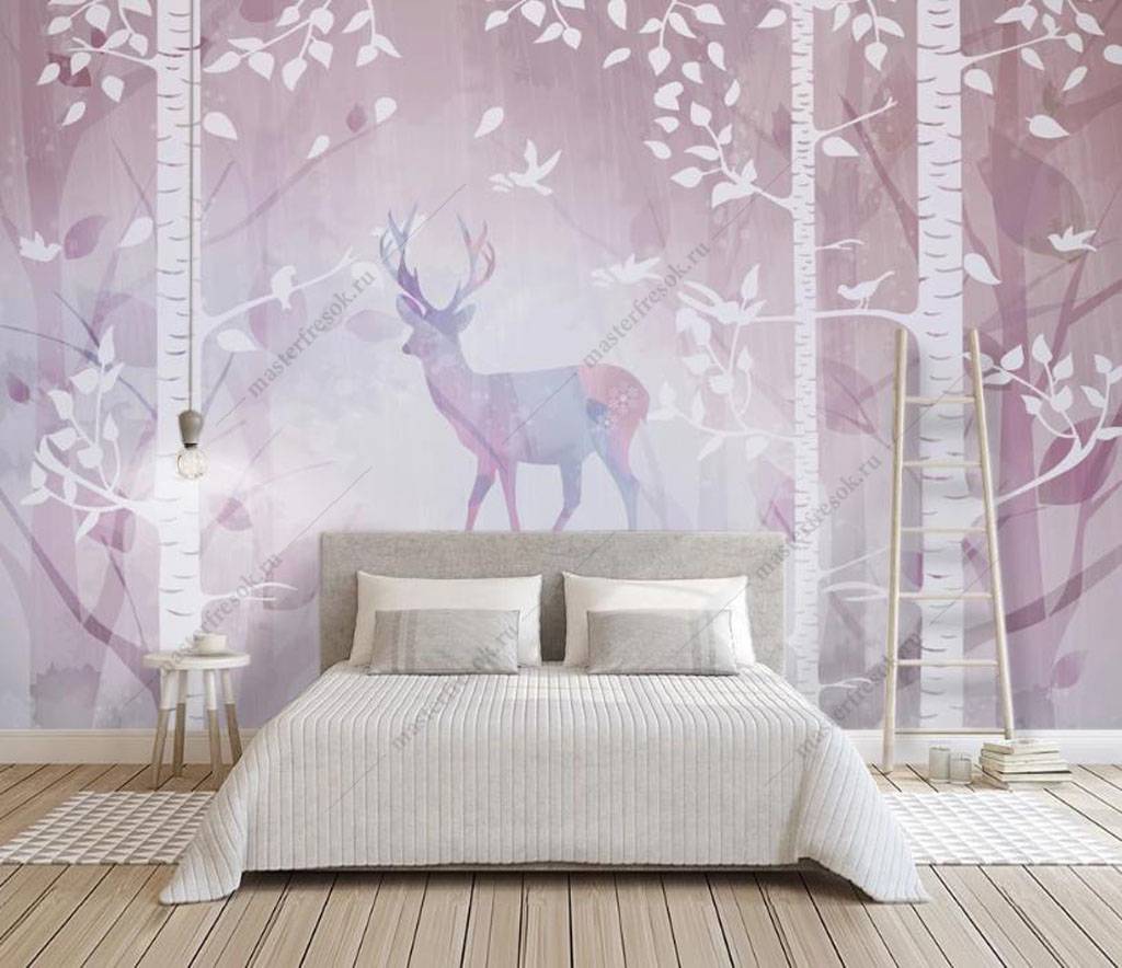 Фотообои Олень в сказочном лесу  16-042