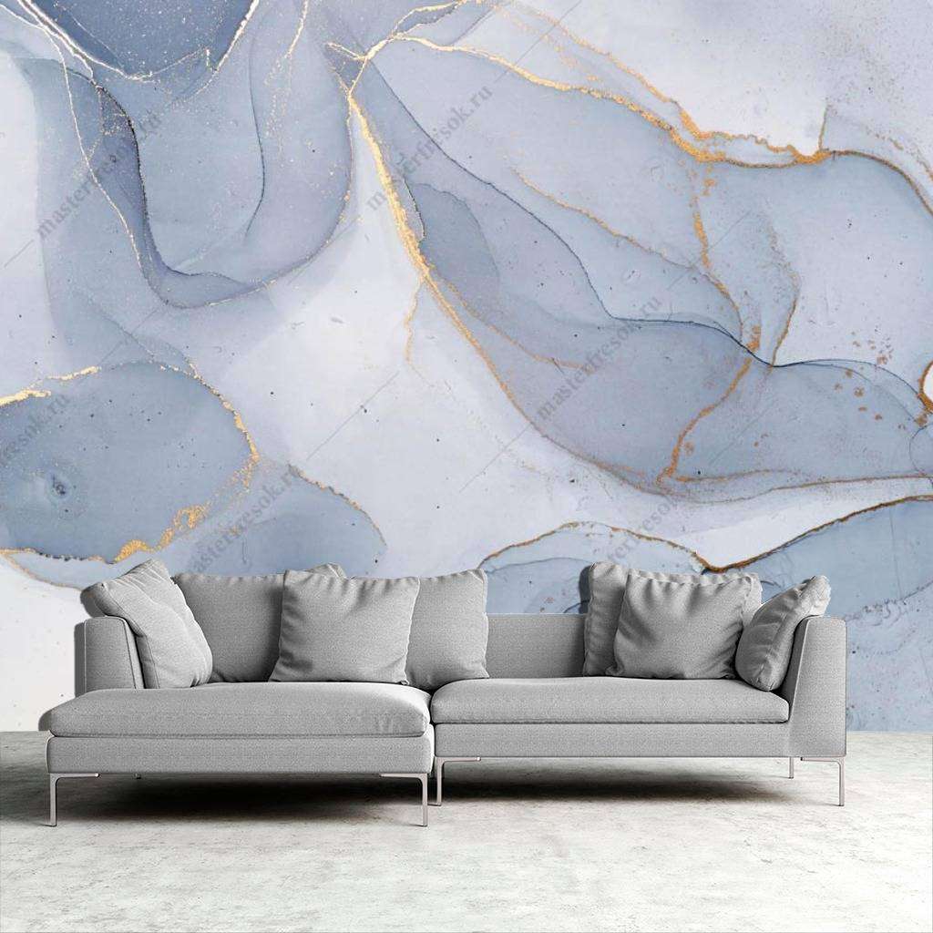 Фотообои в интерьере флюид арт полупрозрачный  9-1029 фото