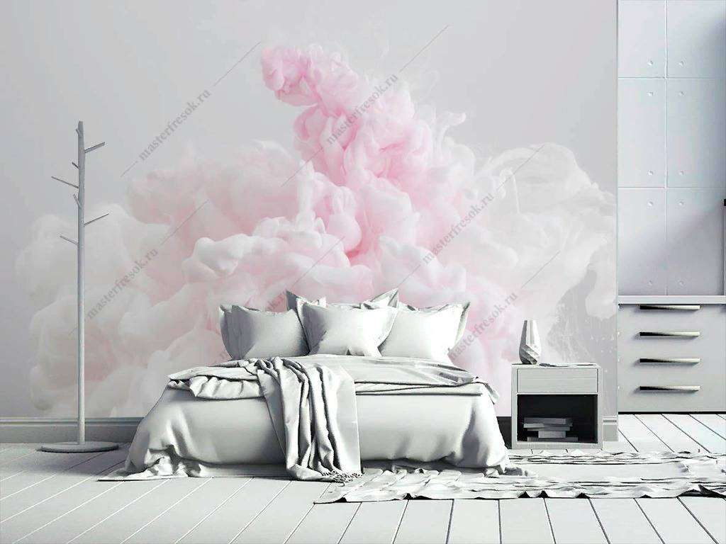 Фотообои в интерьере розовые краски  9-1149 фото