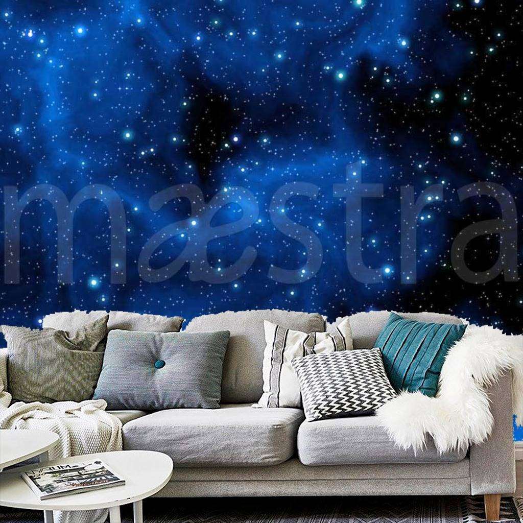 Фотообои Карта звездного неба и мерцающие звезды  9-372