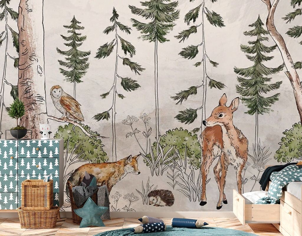 Фотообои Лес с оленем  12-1646