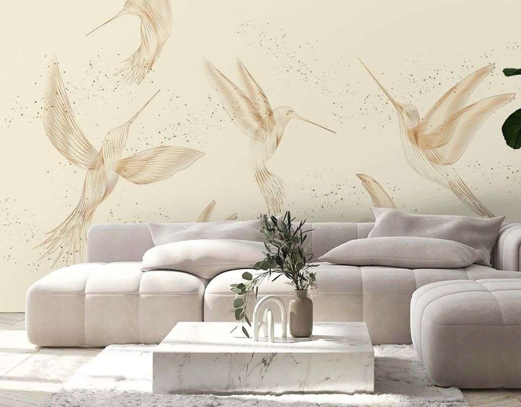 Фотообои в интерьере калибри порхают  9-2109 фото