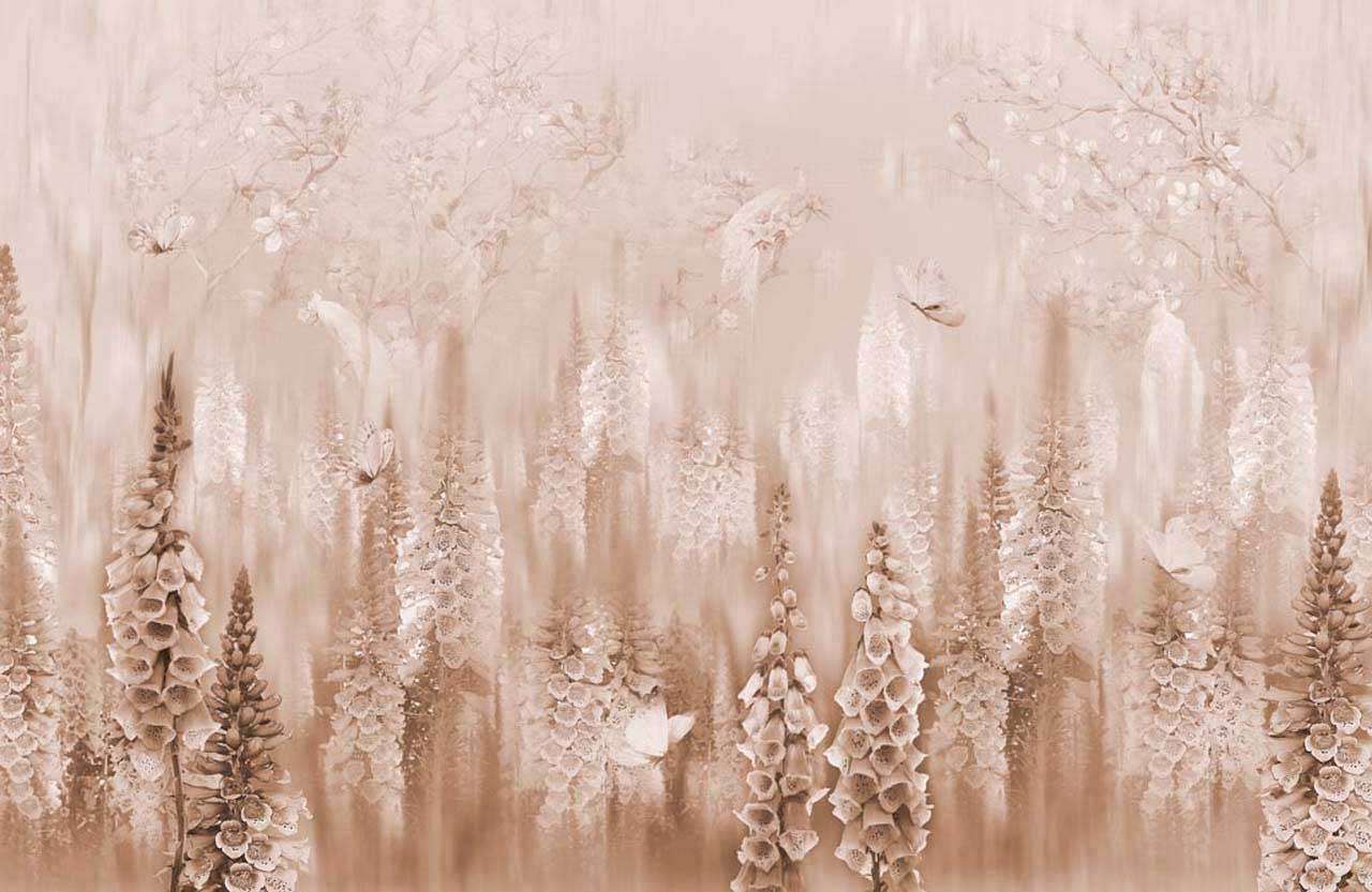 Фотообои в интерьере коричневый луг  7-919 фото