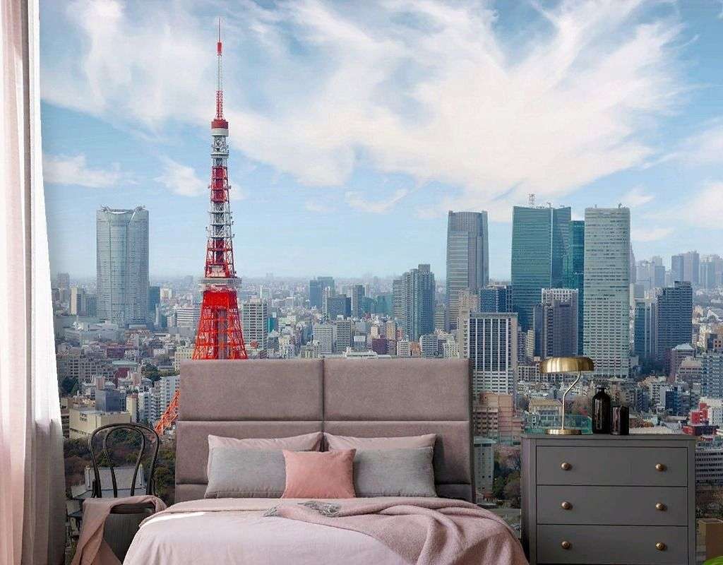 Фотообои в интерьере телевизионная башня токио  9-2077 фото