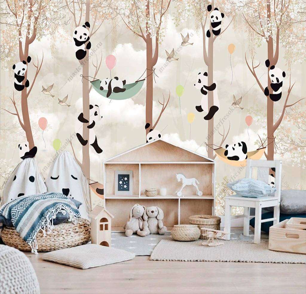 Фотообои Веселые панды  12-868