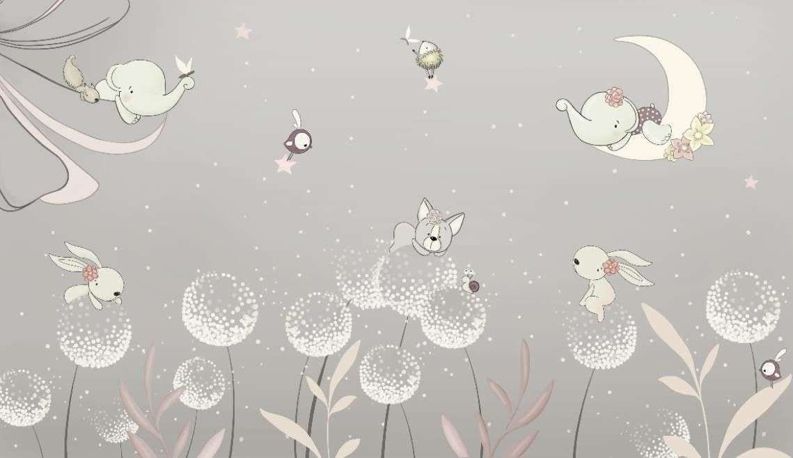 Фотообои в интерьере сказочные одуванчики  14-529 фото