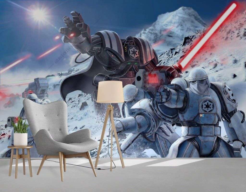 Фотообои в интерьере звездные войны клоны геонозис  12-1232 фото