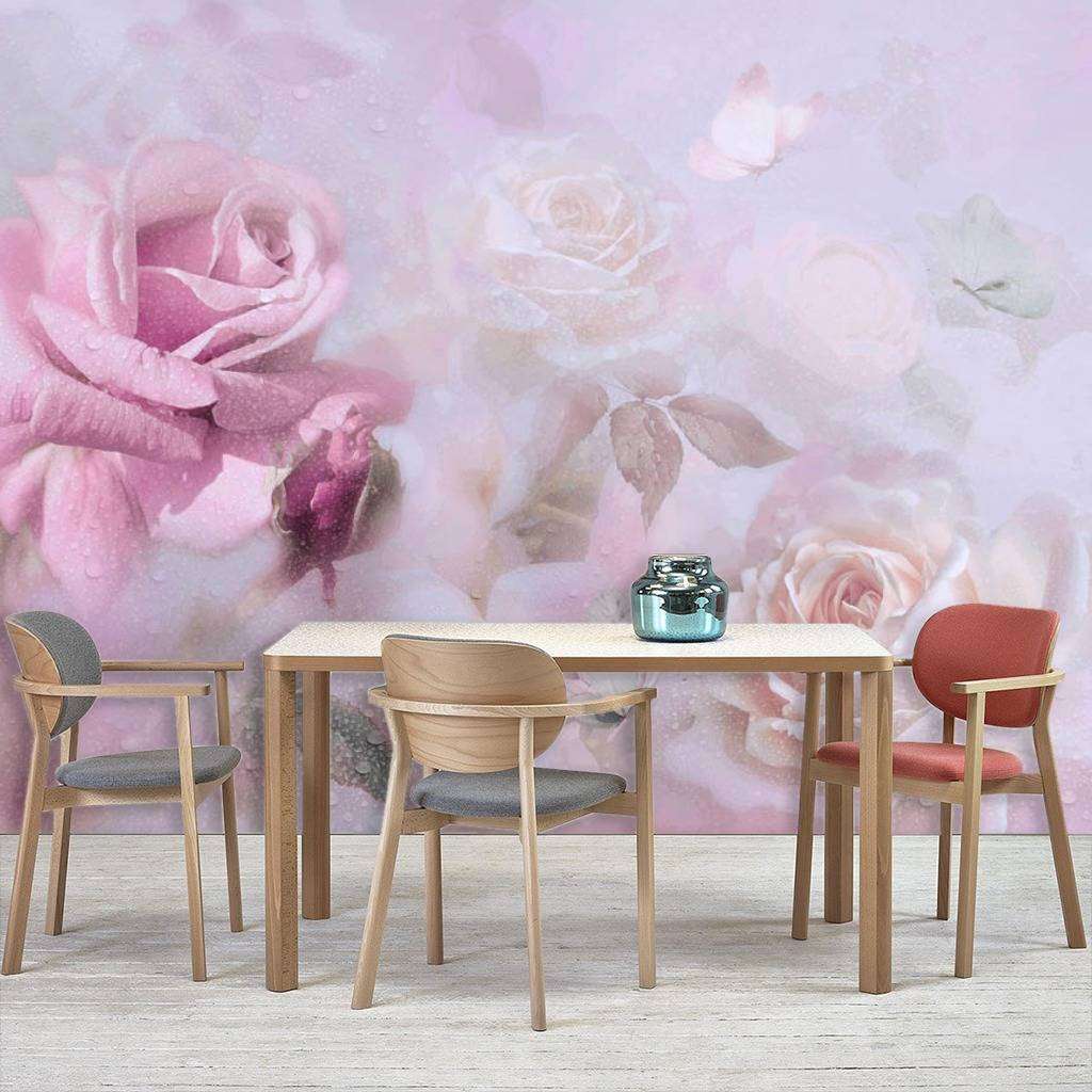 Фотообои в интерьере розы абстракция  13-031 фото