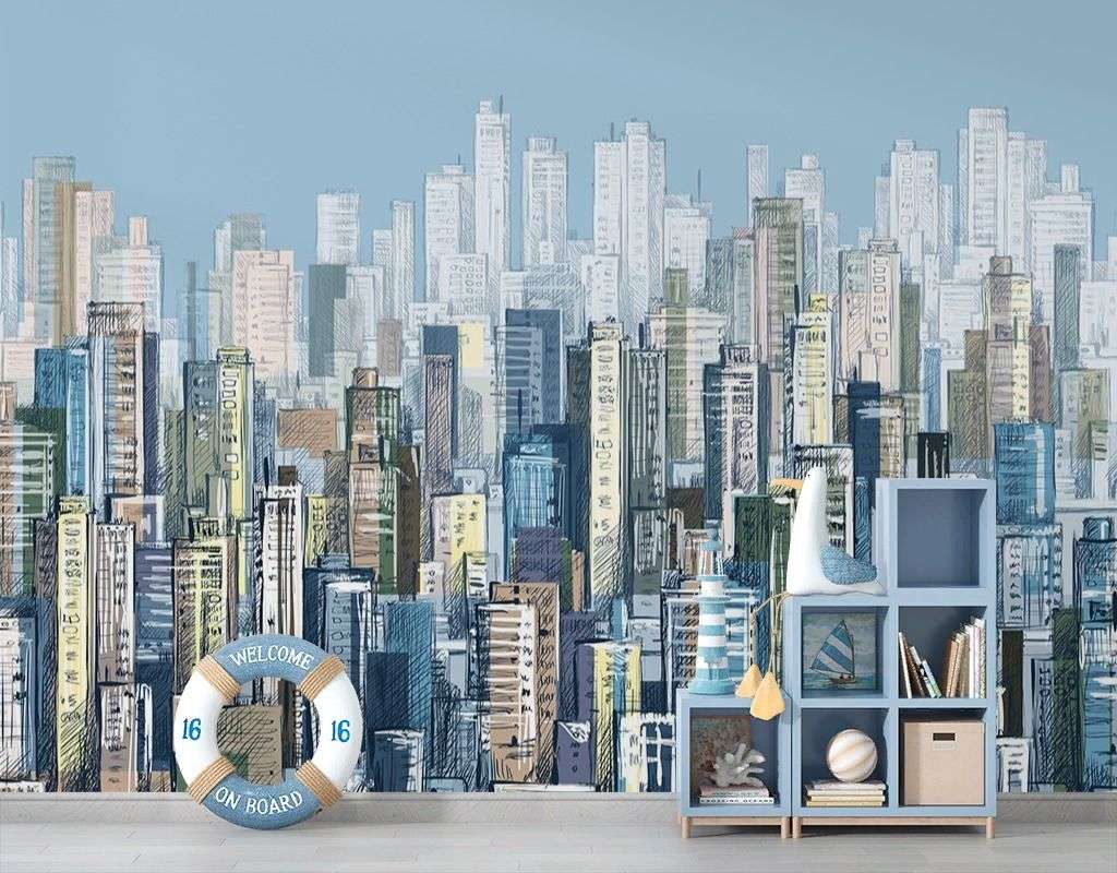 Фотообои в интерьере небоскребы  9-1927 фото