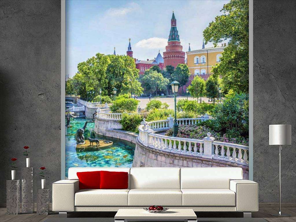 Фотообои Вид на кремль со стороны канала  9-415