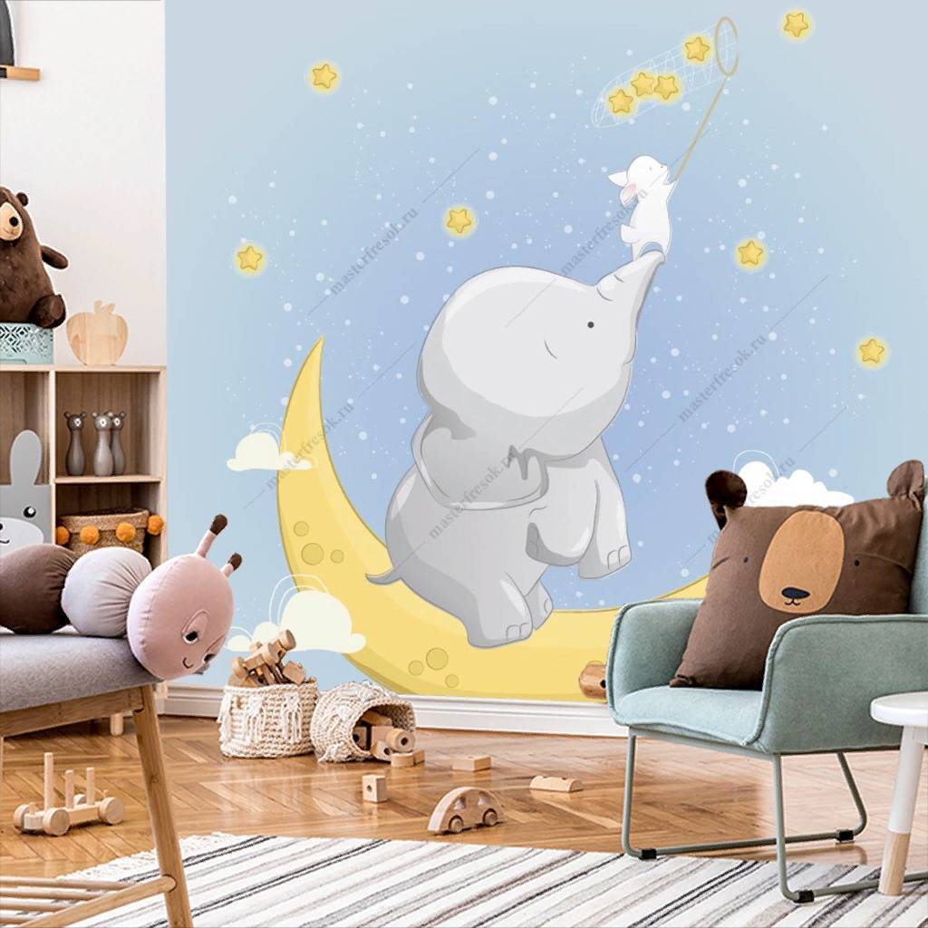 Фотообои Слоненок с другом  12-467