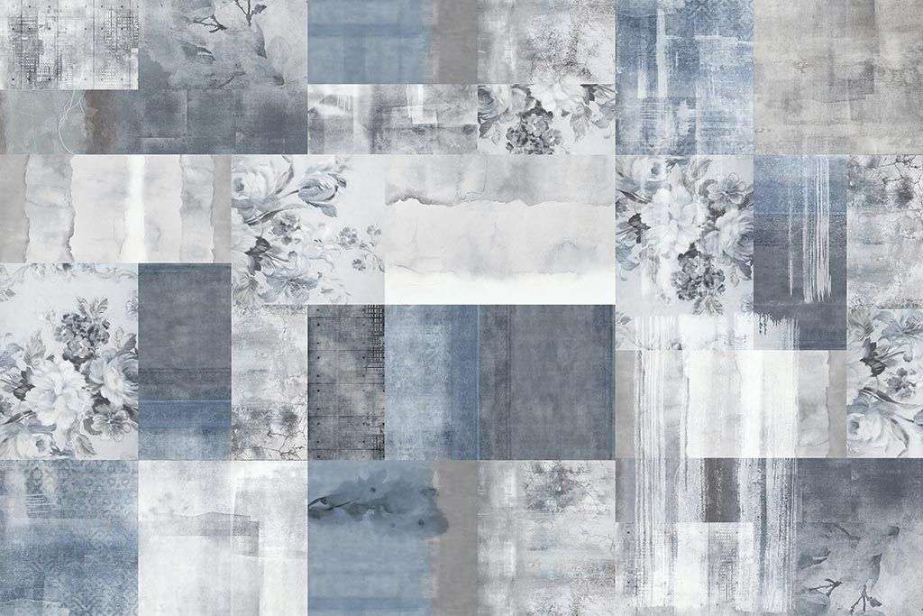 Фотообои в интерьере винтаж гранж цветов  9-1260 фото