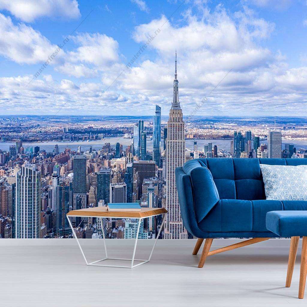 Фотообои в интерьере небоскреб эмпайр-стейт-билдинг  9-1192 фото