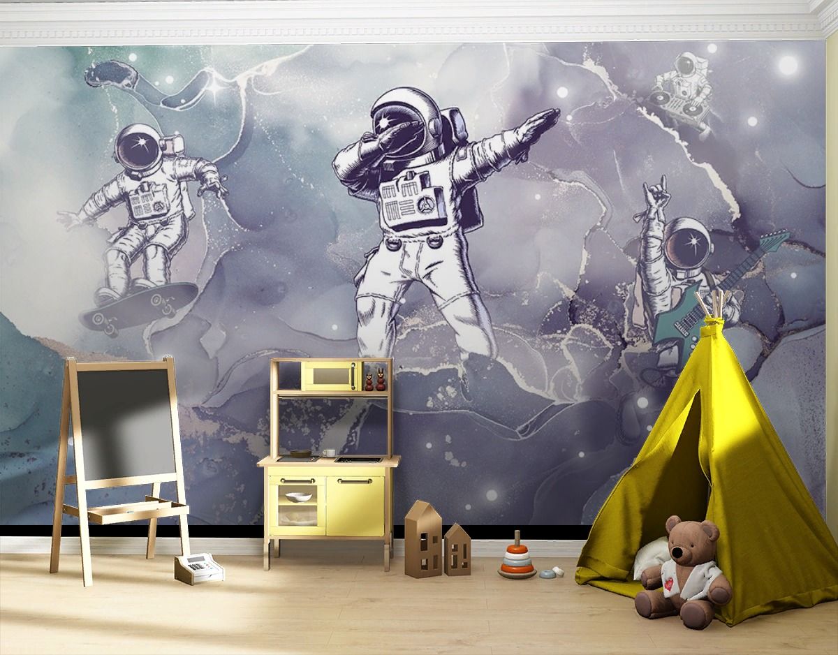 Фотообои в детскую Космос и космонавты  12-1632