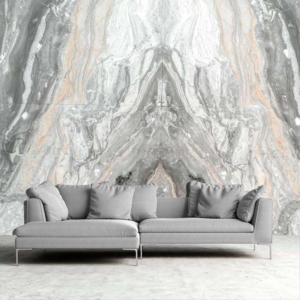 Фотообои в интерьере зеркальный мрамор  9-1087 фото