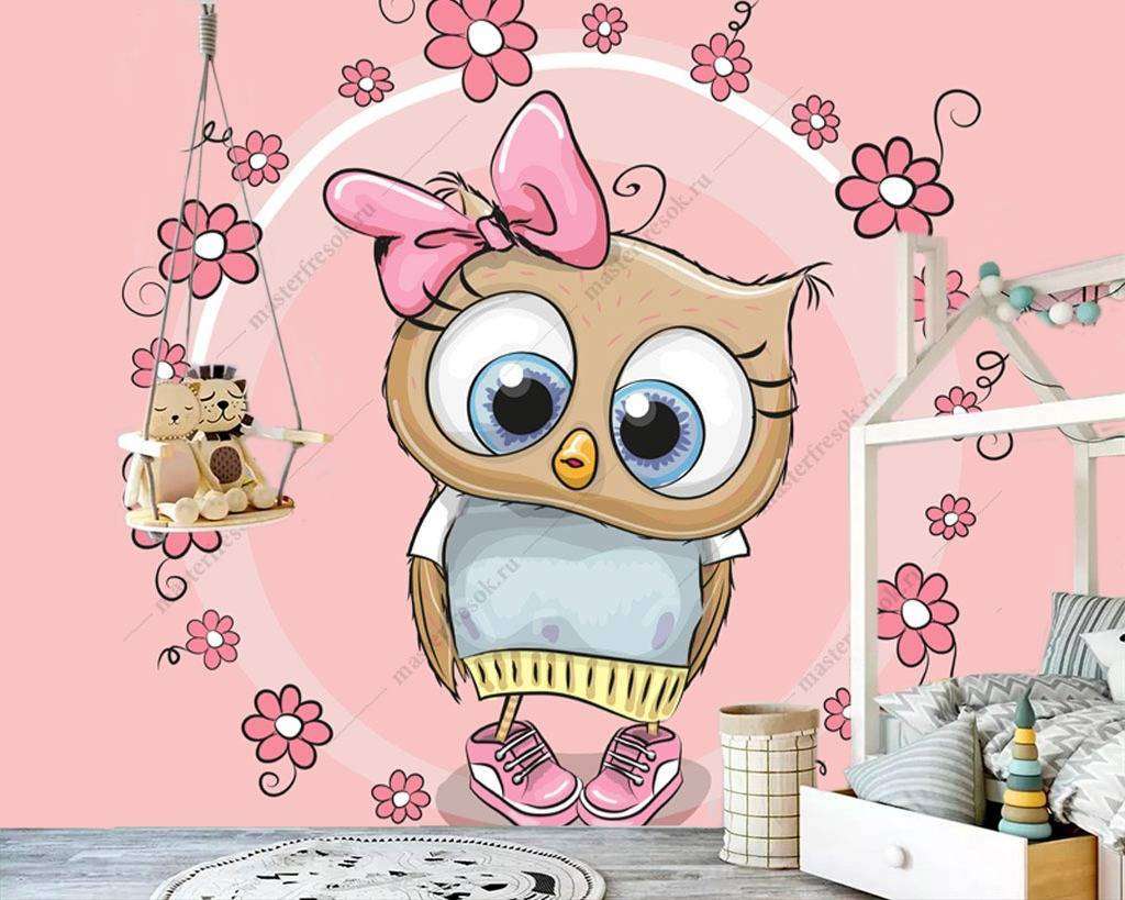 Фотообои в интерьере совенок  12-935 фото