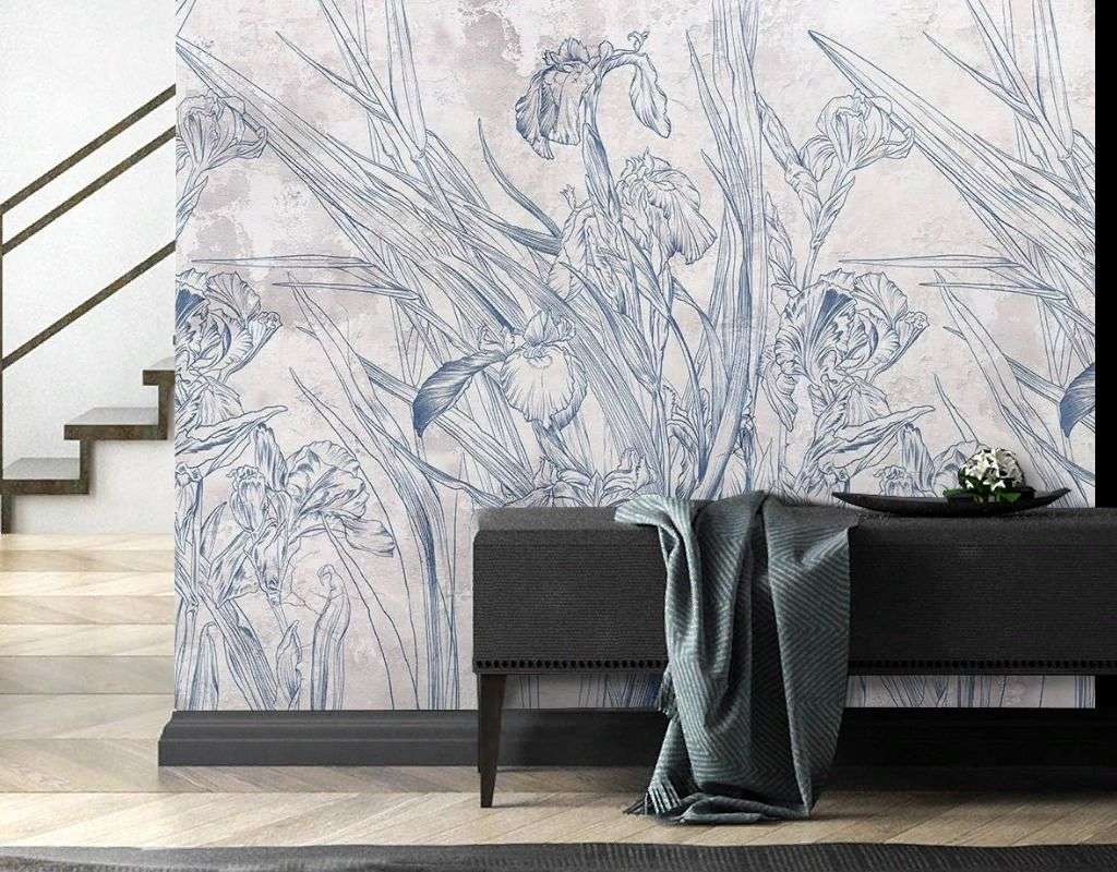 Фотообои в интерьере стебли цветов  9-2081 фото