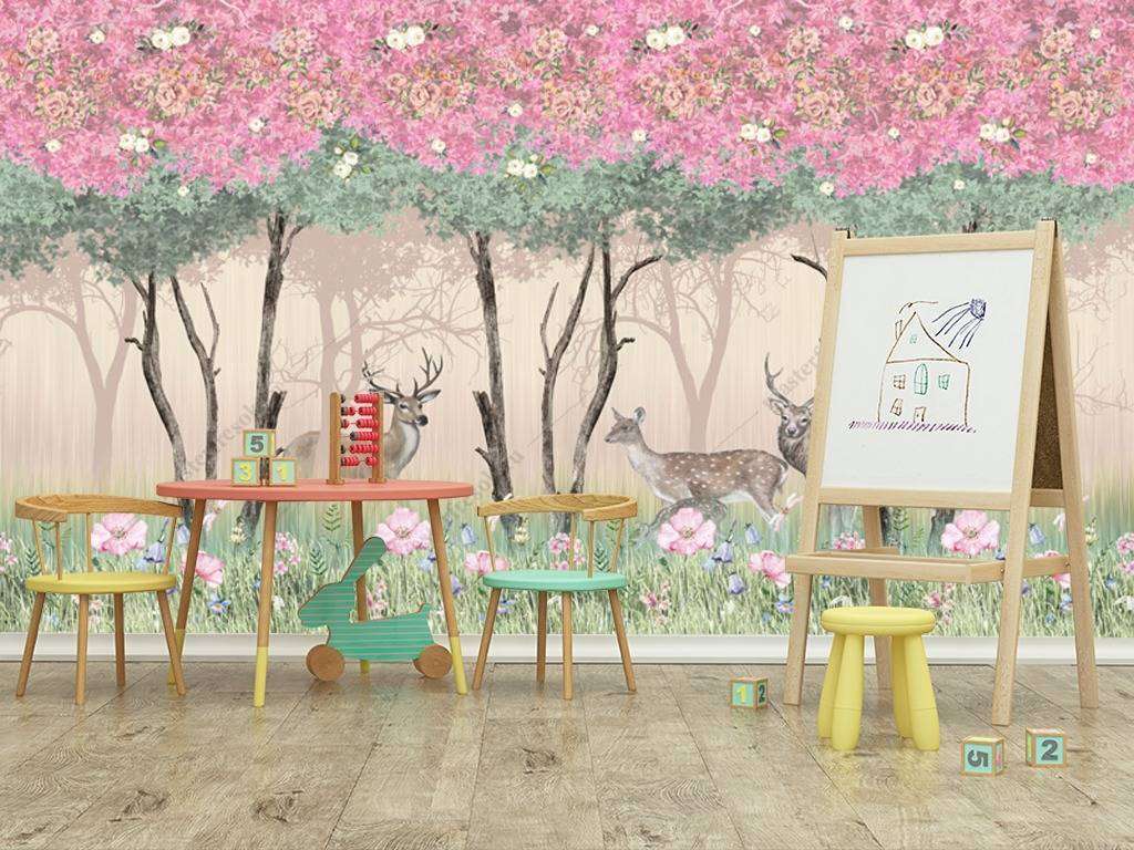 Фотообои в интерьере необычный лес  12-953 фото