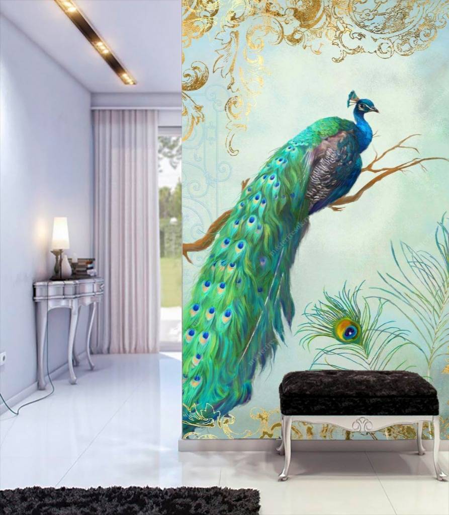 Фотообои Изумрудная жар-птица  8-311